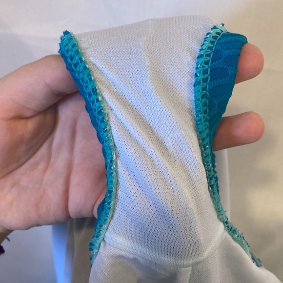 Maxine Of Hollywood Blue Ruched One Piece Swimsuit Size 16 - Picture 9 of 9